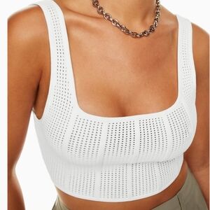 Aritzia Babaton Sculpt Knit Square Neck Cropped Tank Size 2xs